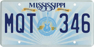 MS license plate MQT346