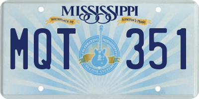 MS license plate MQT351