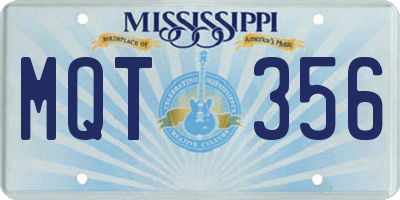 MS license plate MQT356