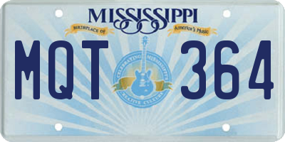 MS license plate MQT364