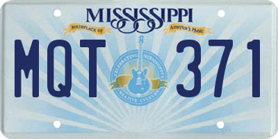 MS license plate MQT371