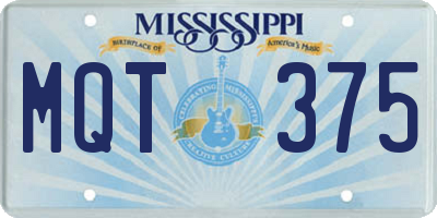MS license plate MQT375