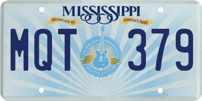 MS license plate MQT379