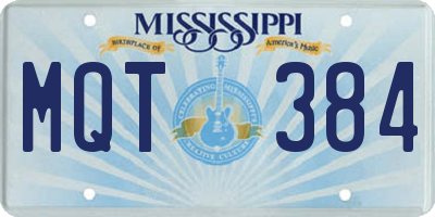 MS license plate MQT384