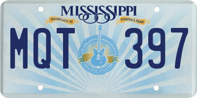 MS license plate MQT397