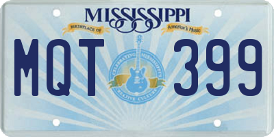 MS license plate MQT399