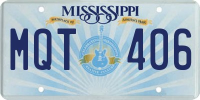 MS license plate MQT406