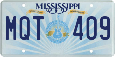 MS license plate MQT409
