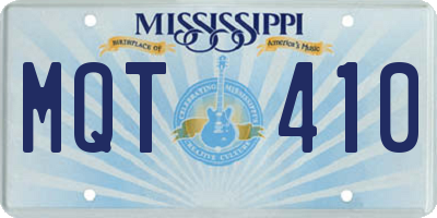 MS license plate MQT410