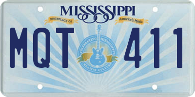 MS license plate MQT411