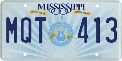 MS license plate MQT413