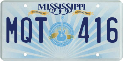 MS license plate MQT416