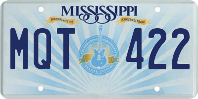 MS license plate MQT422