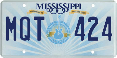 MS license plate MQT424