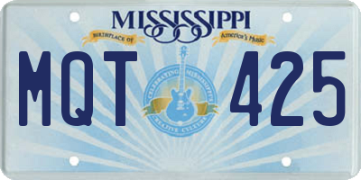 MS license plate MQT425