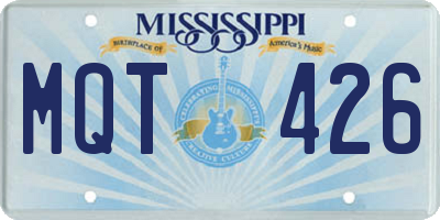 MS license plate MQT426