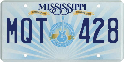 MS license plate MQT428