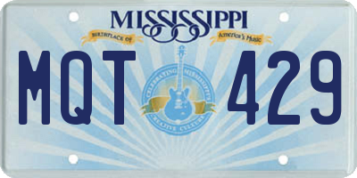 MS license plate MQT429