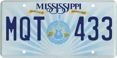 MS license plate MQT433