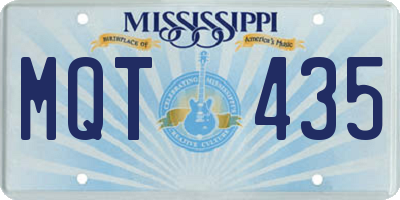 MS license plate MQT435
