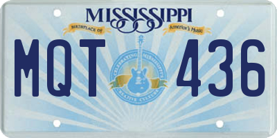 MS license plate MQT436