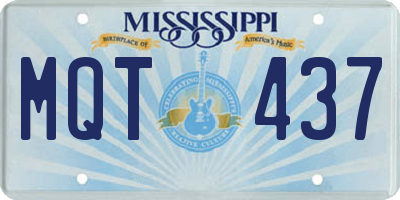 MS license plate MQT437