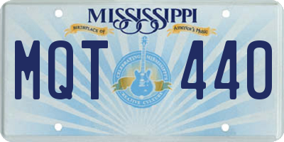 MS license plate MQT440