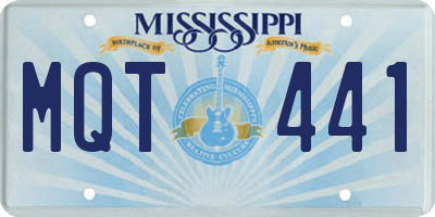 MS license plate MQT441