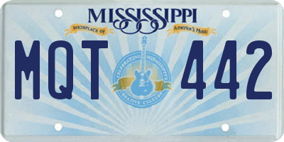 MS license plate MQT442