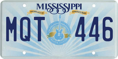 MS license plate MQT446