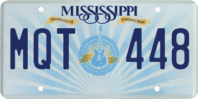MS license plate MQT448