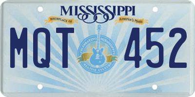 MS license plate MQT452