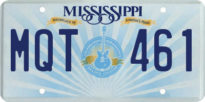 MS license plate MQT461
