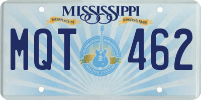 MS license plate MQT462
