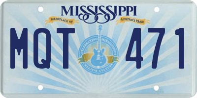 MS license plate MQT471