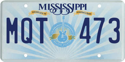 MS license plate MQT473