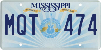 MS license plate MQT474