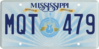 MS license plate MQT479