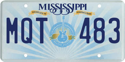 MS license plate MQT483