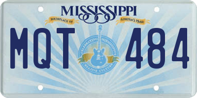 MS license plate MQT484