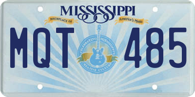 MS license plate MQT485