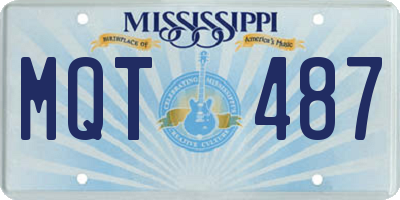 MS license plate MQT487