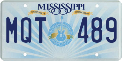 MS license plate MQT489