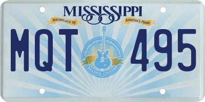 MS license plate MQT495