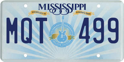 MS license plate MQT499