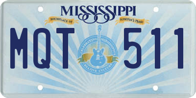 MS license plate MQT511