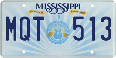MS license plate MQT513