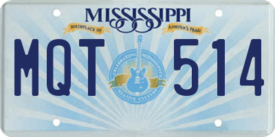 MS license plate MQT514