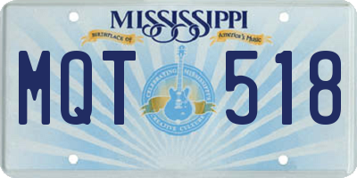 MS license plate MQT518