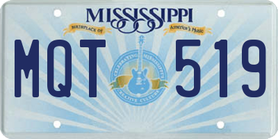 MS license plate MQT519